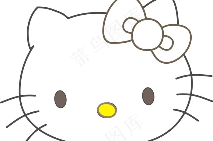 kitty头像ｔ恤印花图图片cdr矢量模版下载