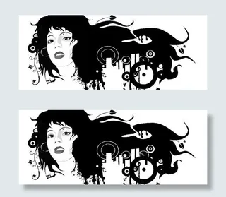 黑人和白人女性头载体材料的发展趋势