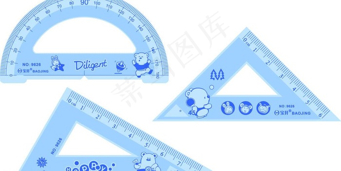 卡通 三角板图片ai矢量模版下载