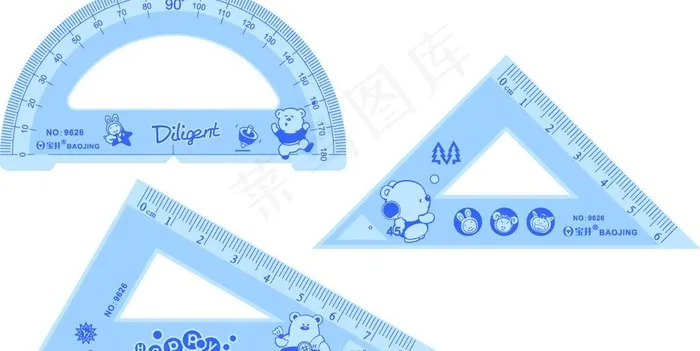 卡通 三角板图片ai矢量模版下载