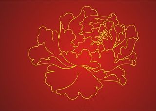 矢量图 牡丹