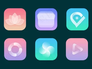 一组清新系手机图标ICON