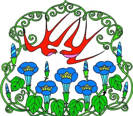 吉祥图案 中华传统图案 动物装饰图案 矢量素材 CDR格式_0079