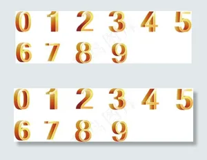 矢量金色数字