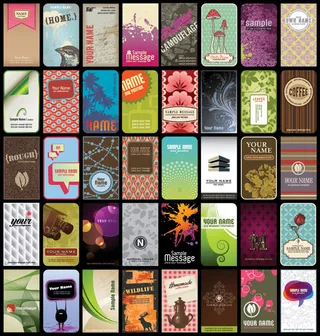 N多的卡片背景矢量素材