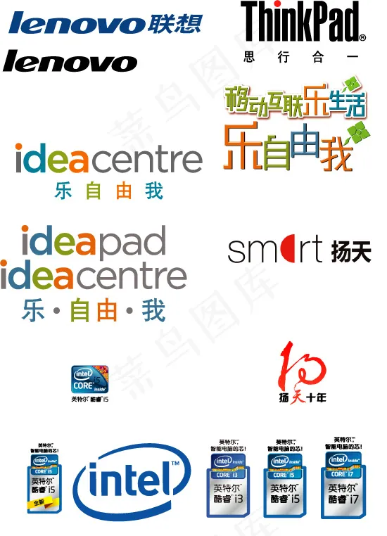 联想电脑系列产品标志矢量图