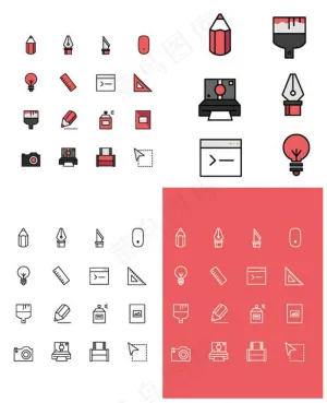 时尚线性图标