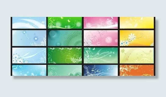 梦幻花纹花纹展板背景矢量