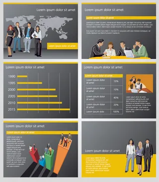 商业金融ppt背景矢量素材01