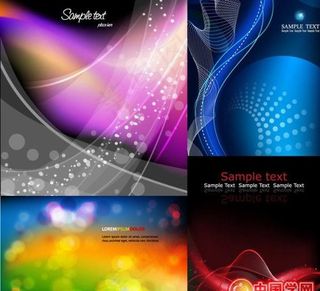 4款幻彩梦幻背景矢量素材