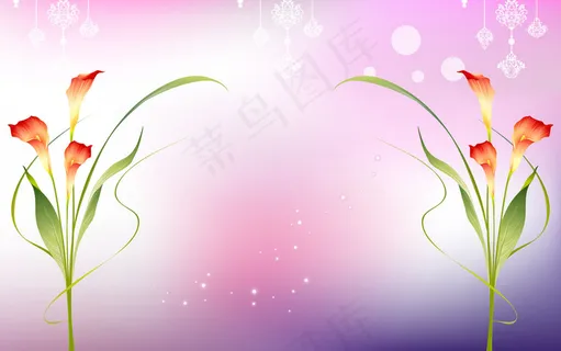 梦幻马蹄花电视背景墙 梦幻马蹄花电视背景墙