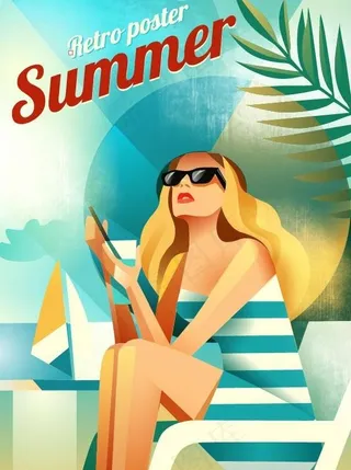 夏日海报背景图片