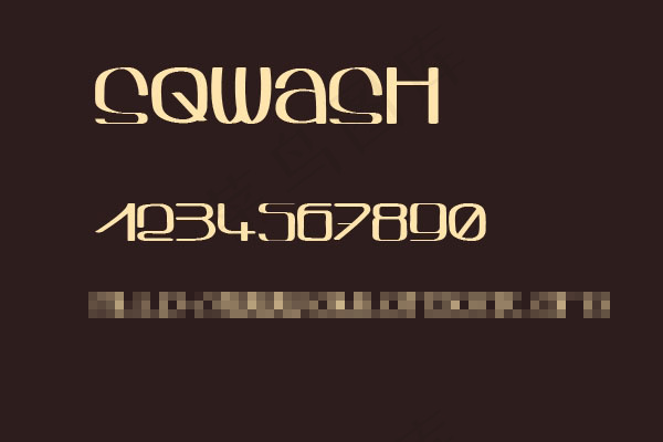 Sqwash字体下载