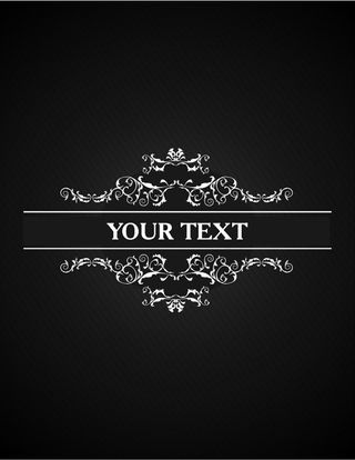 复古花纹暗黑背景矢量素材