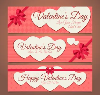 桃心情人节横幅