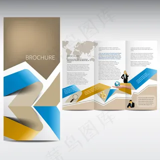 企业三折页矢量素材