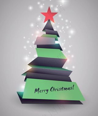 折纸圣诞树图片