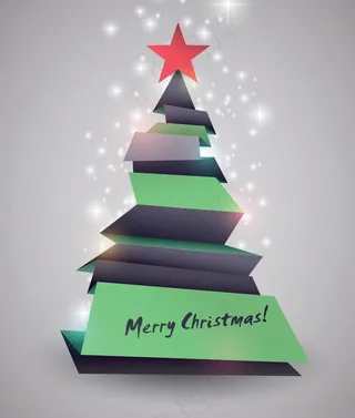 折纸圣诞树图片