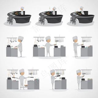卡通厨师矢量素材