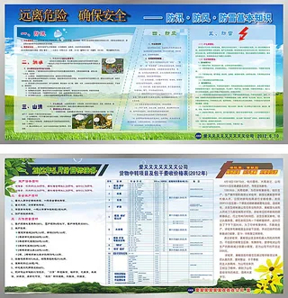 防风防雷防汛安全宣传栏