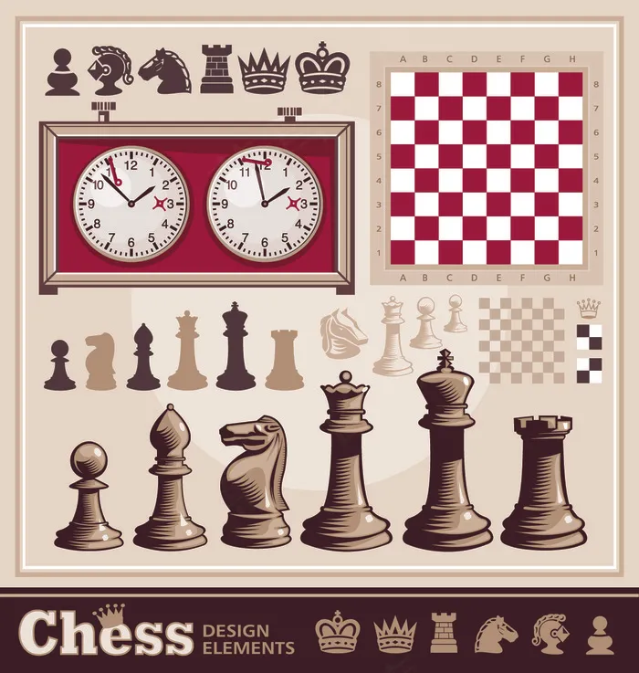 复古的象棋元素矢量素材eps,ai矢量模版下载