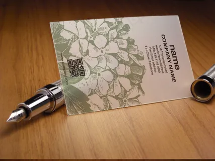 创意简洁刻花版画花纹底纹名片设计