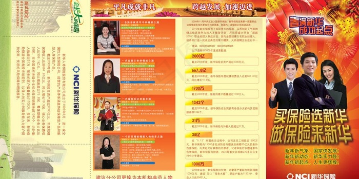 新华保险 四折页b图片ai矢量模版下载