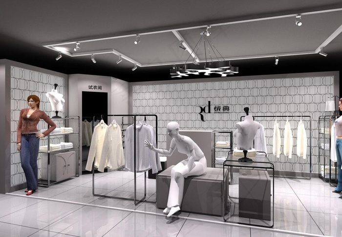 服装店面效果图图片