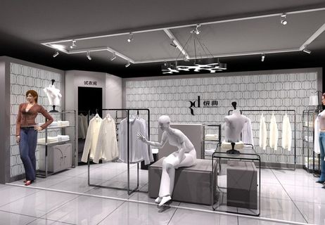 服装店面效果图图片
