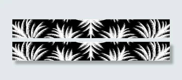 黑白树叶条纹