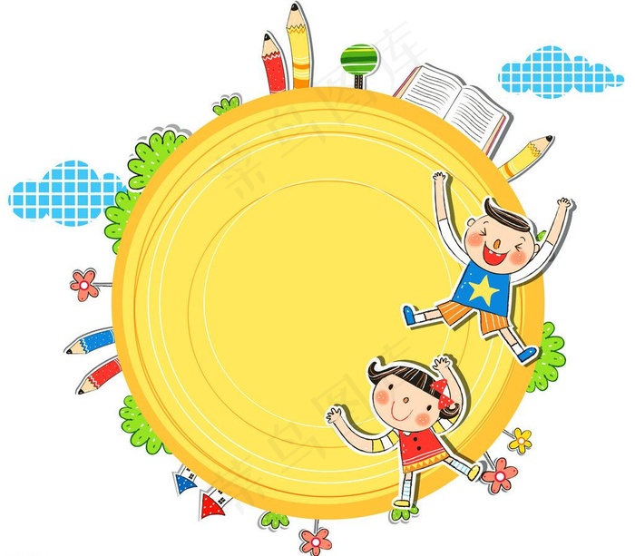 高兴的小男孩图片eps,ai矢量模版下载