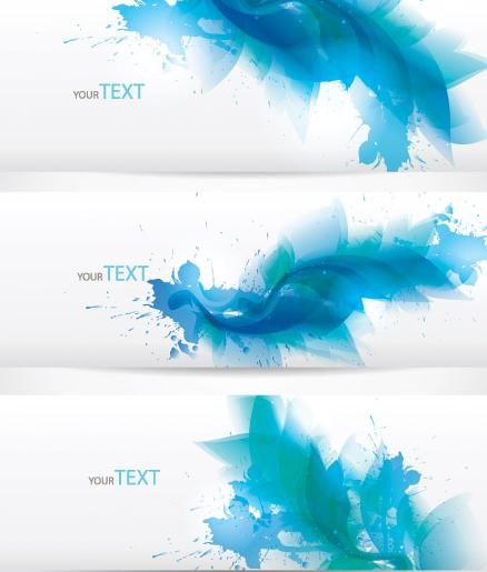 幻彩花卉banner矢量