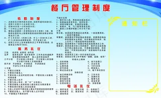 餐厅管理制度图片