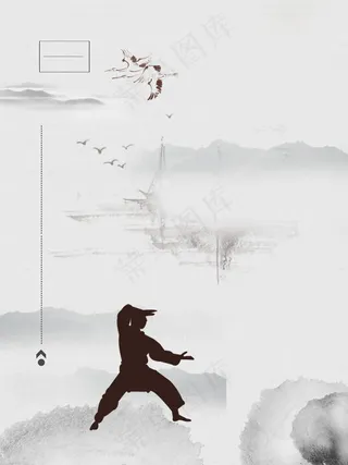 中国功夫武术广告背景