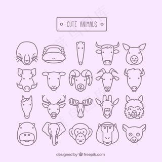 卡通可爱矢量长颈鹿