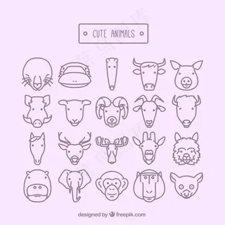 卡通可爱矢量长颈鹿