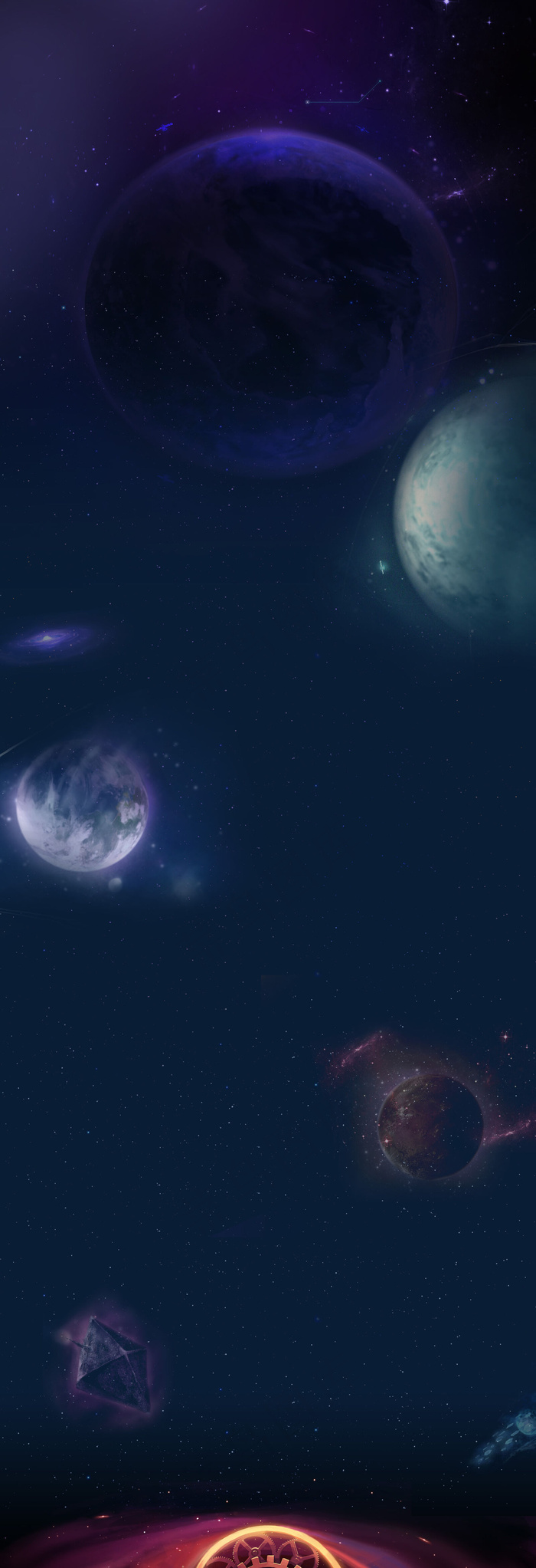 太空星球淘宝海报背景
