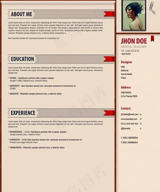 国外简历模板图片