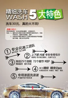 精细洗车海报模板psd素材