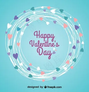 情人节贺卡与一个圆的心