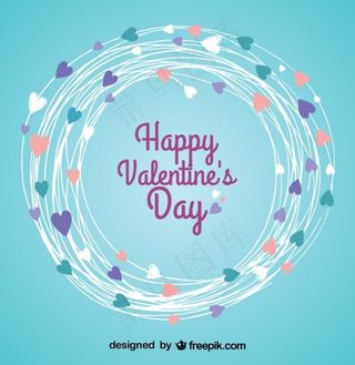 情人节贺卡与一个圆的心