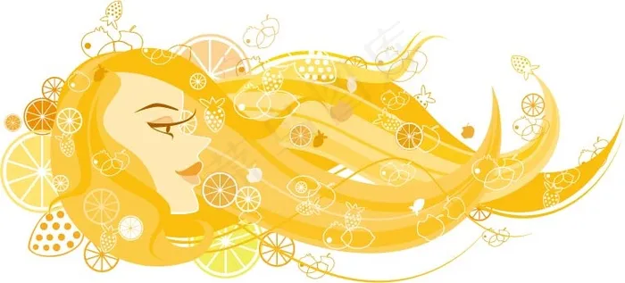 卡通人物 卡通美发 卡通插图ai矢量模版下载