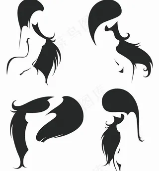 性感女孩剪影图片