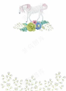 森系北欧动物装饰画背景免扣素材 森系北欧动物装饰画背景免扣素材