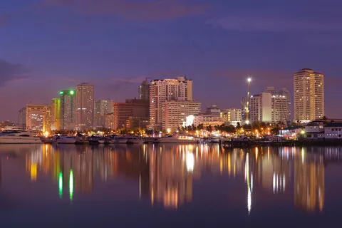 港湾广场马尼拉湾夜景 港湾广场马尼拉湾夜景