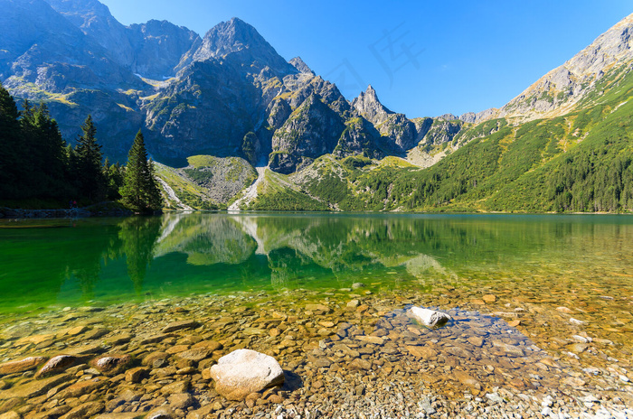 美丽湖面风景摄影