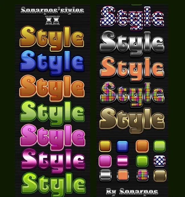 单色质感的描边字字体样式