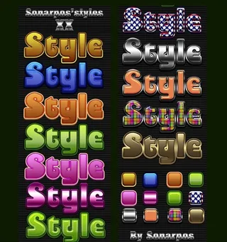 单色质感的描边字字体样式