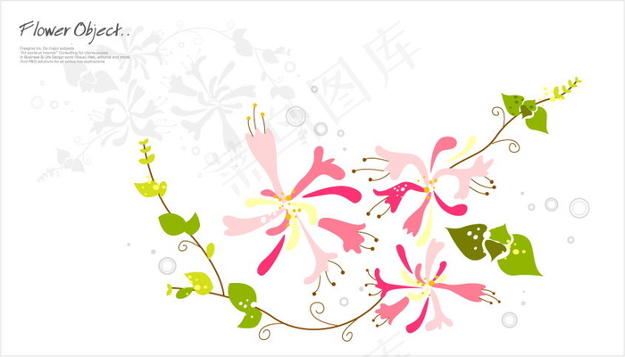 矢量鲜艳花朵素材图片ai矢量模版下载
