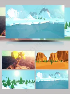 趣味卡通几何多边形世界创意 趣味卡通几何多边形世界创意